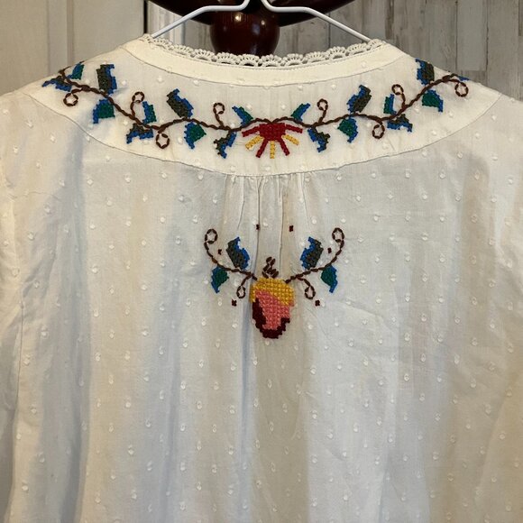 FARM Rio - Macaw Cross Stitch Embroidered Mini Dress - XS - Picture 5 of 16